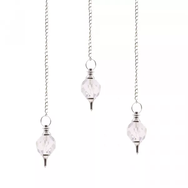 Facted Gemstone Pendulum - Rock Quartz