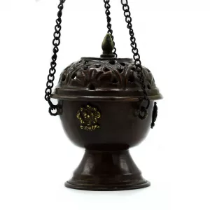 Copper Tibetan Incense Burner – Classic Hanging