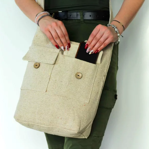 Natural Tones Two Pocket Bags - Natural - Large - Image 2