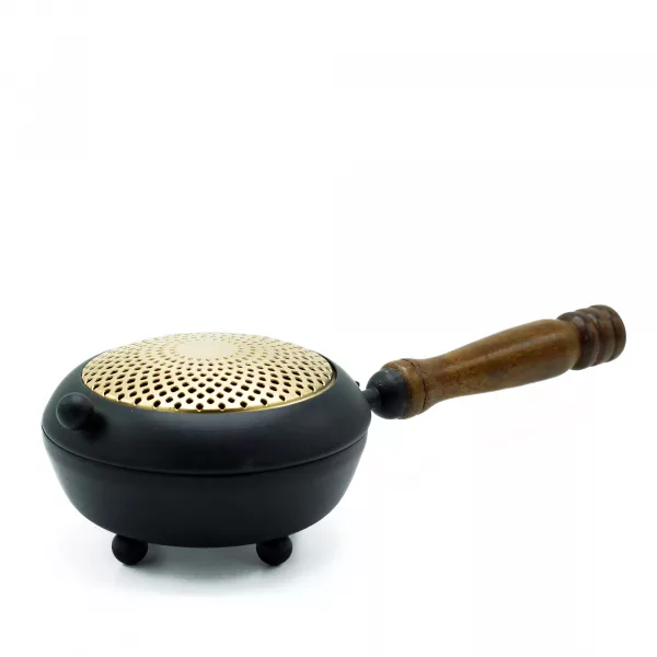 Large Iron Censer Incense Burner - Gold detail