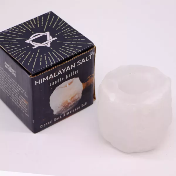 Crystal Rock Himalayan Salt Candle Holder 600-800g - Image 2
