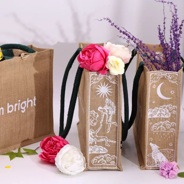 Hop Hare Jute Big Bag - I am Brave - Image 3