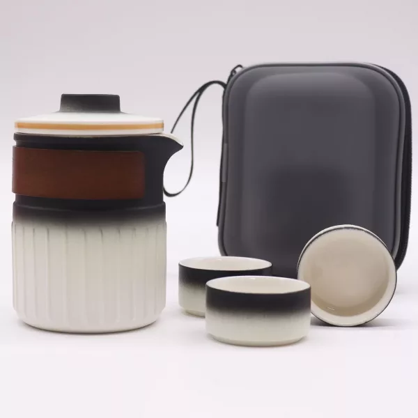 Travel Ceramic Teapot Set - Three Friends - Travel Pack - Image 3