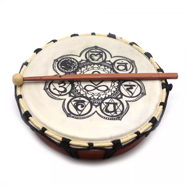Chakra Shamanic Drum with Sticks - 25cm - Image 4