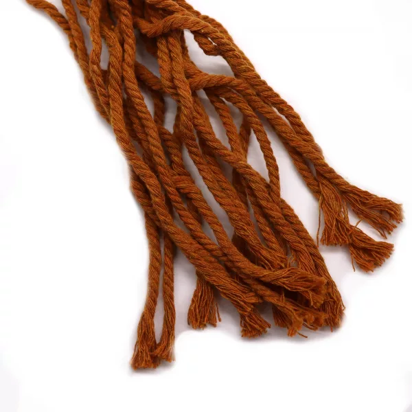Macrame Pot Holder Classic - Chocolate Med Pot - Image 3