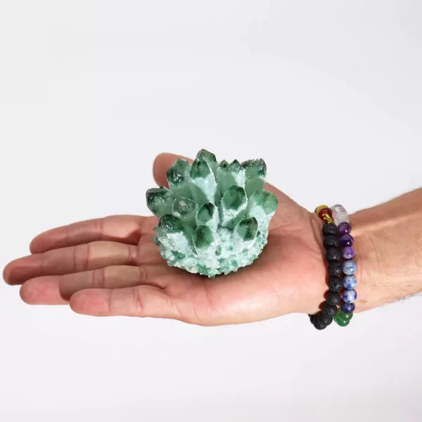 Crafted Quartz Cluster - Green Ghost Quartz - Image 4