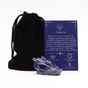 Gemstone Small Dragon Head- Sodalite