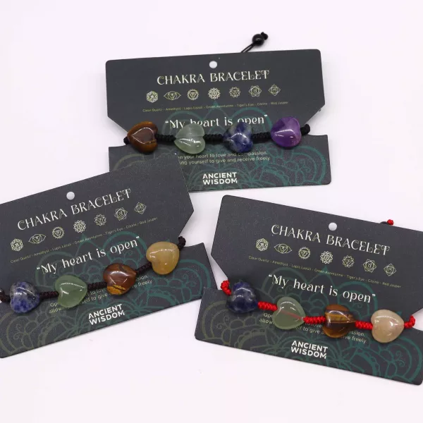 Chakra String Bracelet - Hearts - Image 2