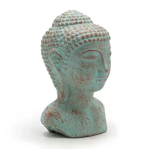 Tranquility Buddha Head  - Green Copper - Image 2