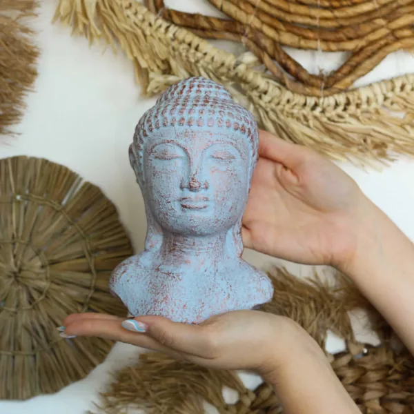 Tranquility Buddha Head  - Blue Copper - Image 4