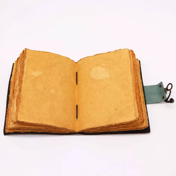 Leather \"Buddha Seven Chakra\" Deckle-edge Notebook - Image 2