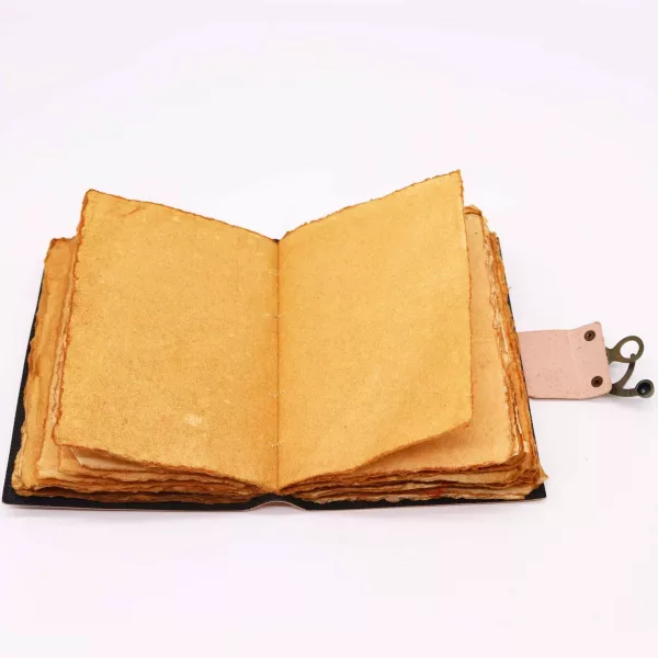 Leather Seven Chakra Colours Deckle-edge Notebook - Image 2