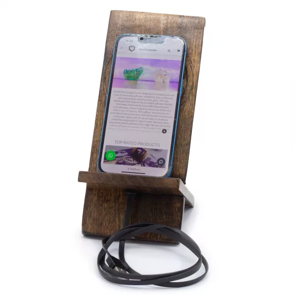 Wooden Carved Phone Stand - Tree of Life - Image 2