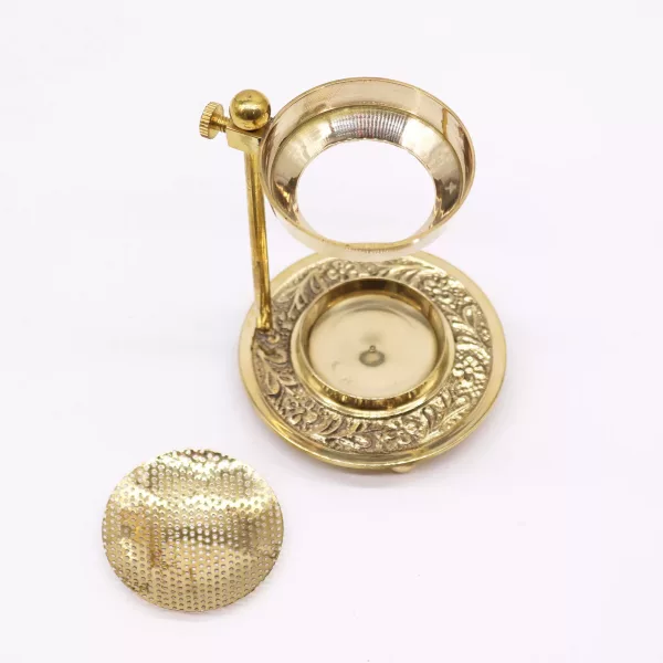 Brass Resin Incense Warmer - Adjustable - Image 3