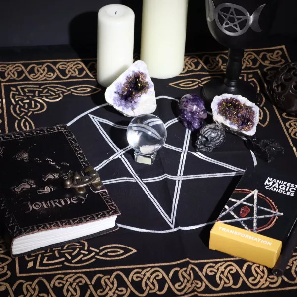 Esoteric Fringed Altar Cloth -  Pentagon - Image 3