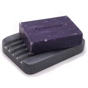 Grey Soapstone Soap Dish 12×8.5cm – Heavey Ridges