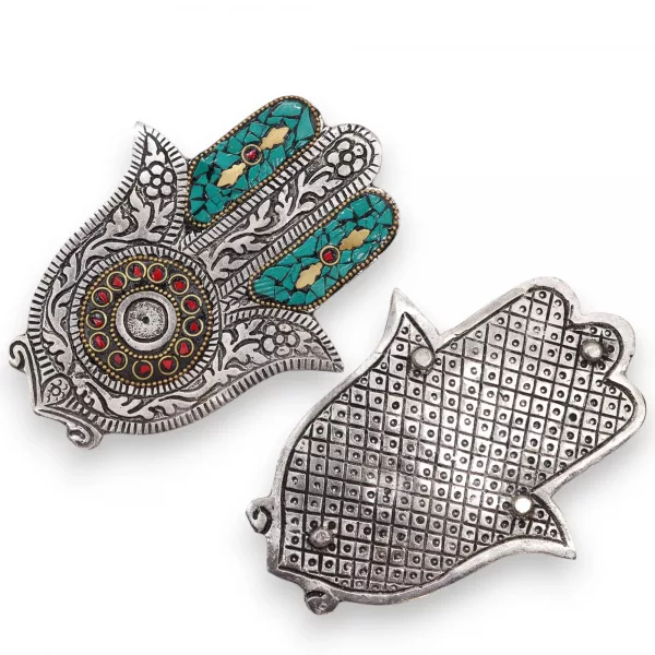 Green Small Hamsa Incense Holder - Image 2