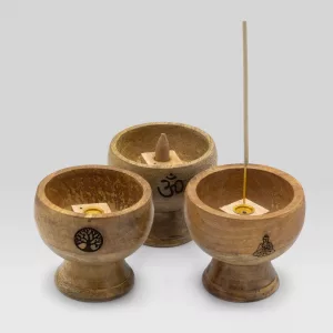 Lrg Ritual Bowl Incense Cone Holder 11×6.cm – Tree of Life