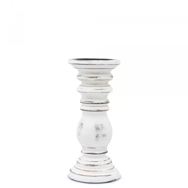 Classic Candle Stand - Whitewash - Small