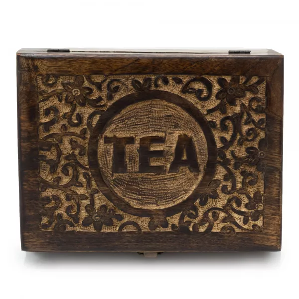 Mango Carved Tea Box - ( 12 compartments) - Image 4