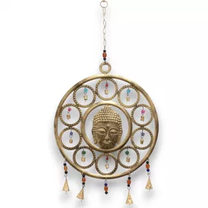 Indian Chimes - Lrg Buddha  Face 15 Bell Chimes