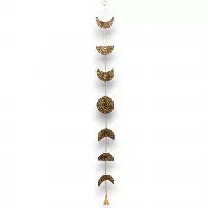 Indian Chimes - Brass Moon Phases Drop with Bell 25cm
