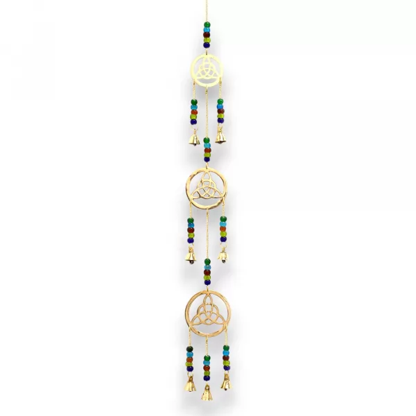 Indian Chimes - Brass Celtic Drop - 7 Bells
