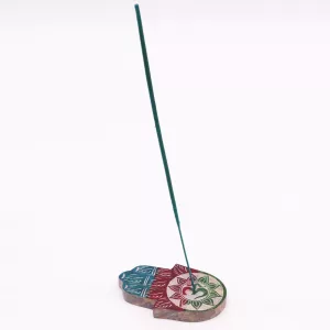Soapstone Hamsa Incense Holder – OM