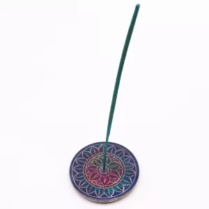 Soapstone Disc Incense Holder – Lotus in Lotus