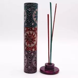 Soapstone Round Tower Incense Holder – Suns
