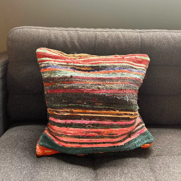 Rag Rug Cushion Covers - Multicoloured - Image 2