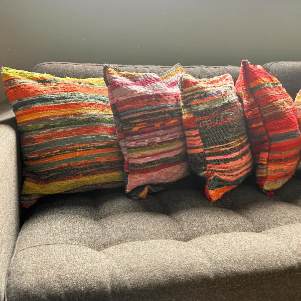 Rag Rug Cushion Covers - Multicoloured - Image 3
