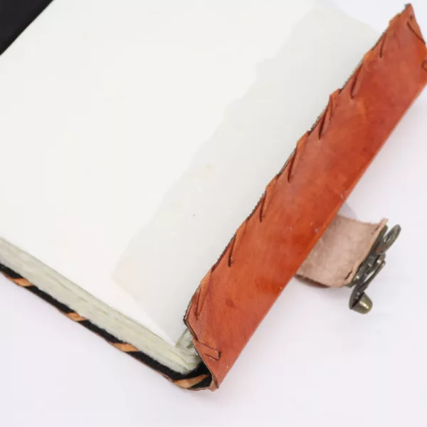 Light Brown Tan Book - Evil Eye Decor - 160 Deckle Edges Pages - 20x15cm - Image 3