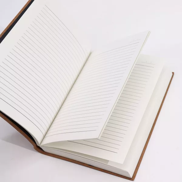 Black Tan Daily Note Book - 100 Lined Pages - 20x15cm - Image 2
