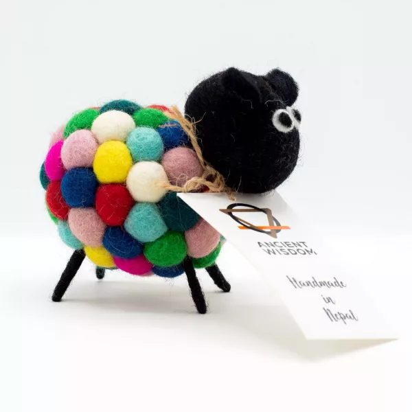 Little Felt Sheep - Multi Colours - Image 4