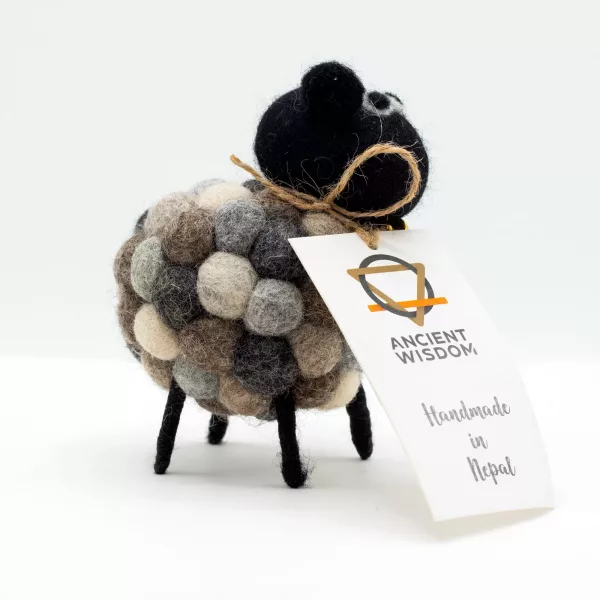 Little Felt Sheep - Multi Greys - Image 4