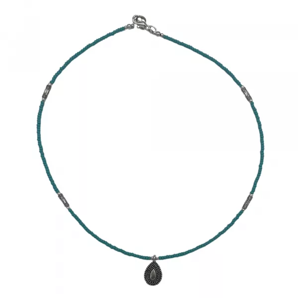 Nepalese Extra Fine Gem Necklace - Turquoise & Teardrop