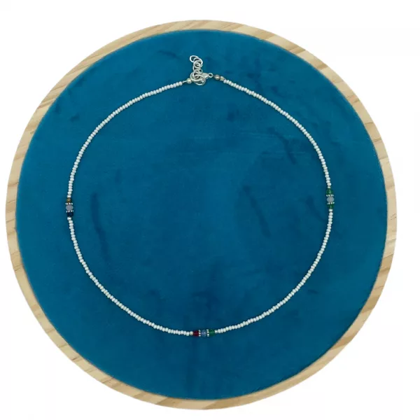 Nepalese Extra Fine Gem Necklace - Pearl & Cut Beads - Image 2