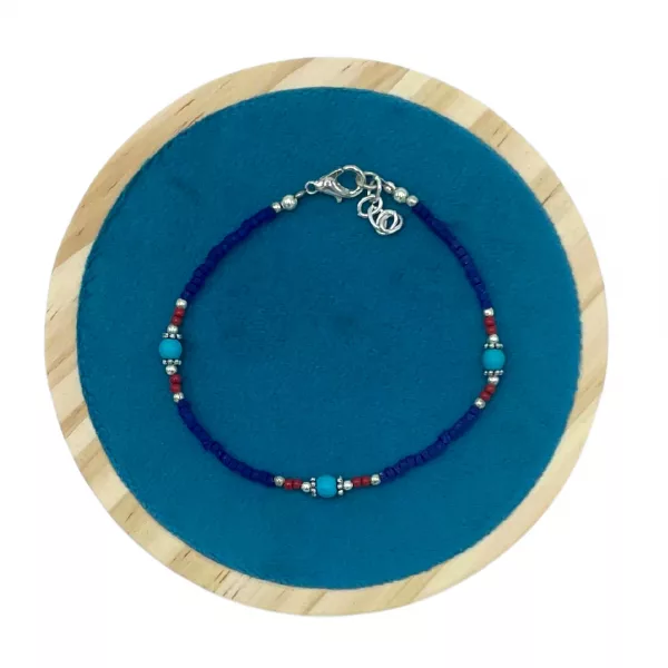 Nepalese Extra Fine Gem Bracelet- Blue Onyx - Image 2