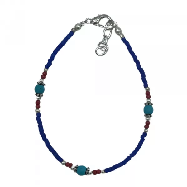 Nepalese Extra Fine Gem Bracelet- Blue Onyx