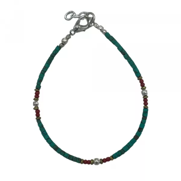Nepalese Extra Fine Gem Bracelet - Turquoise Beads