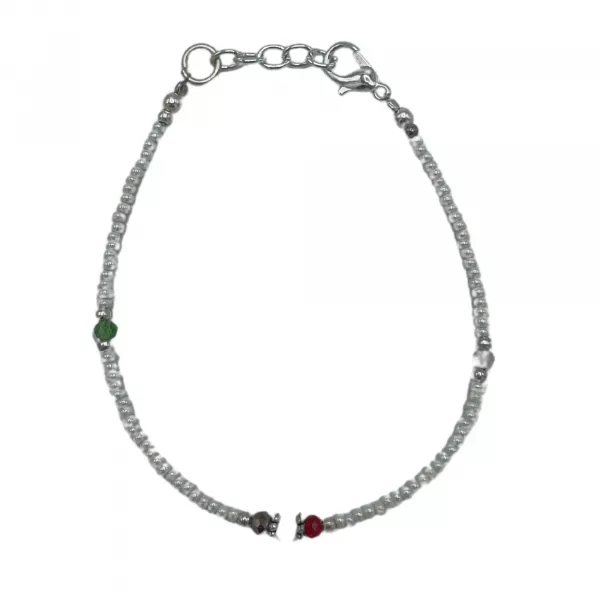 Nepalese Extra Fine Gem Bracelet - Pearl & Cut Beads