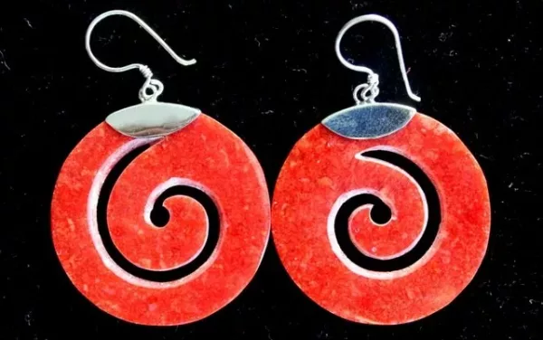 925 Silver Earrings - Scroll Design - Image 2