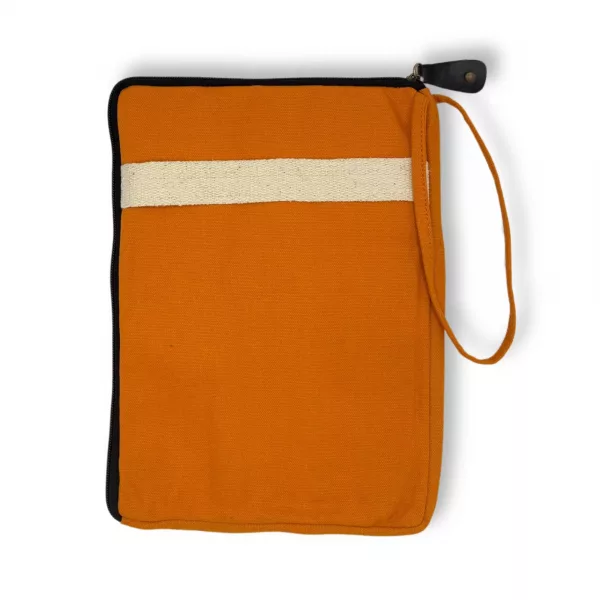 Canvas Large Laptop Pouch - Orange - Image 3