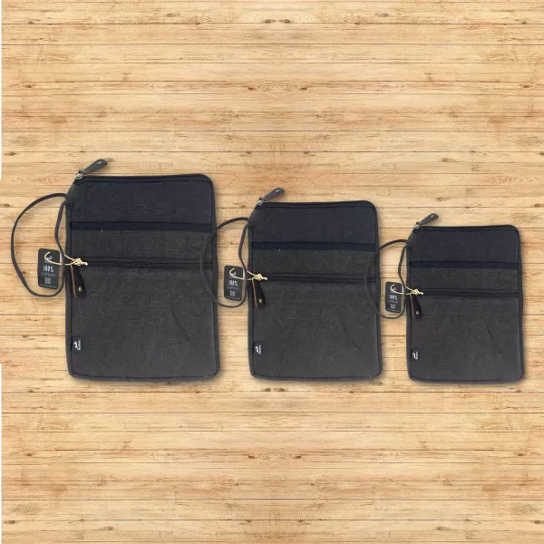 Stonewash  Large Laptop Pouch - Charcoal - Image 2