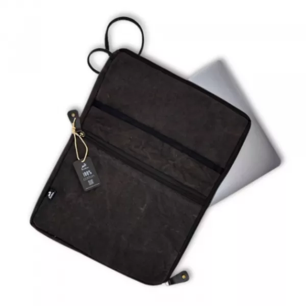 Stonewash  Large Laptop Pouch - Charcoal - Image 3