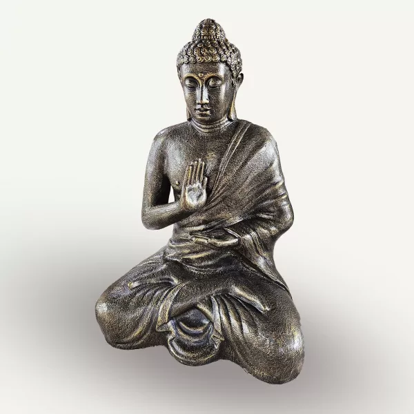 Large Antique Gold Buddha Meditation in Stupa - 1.5m - Image 2