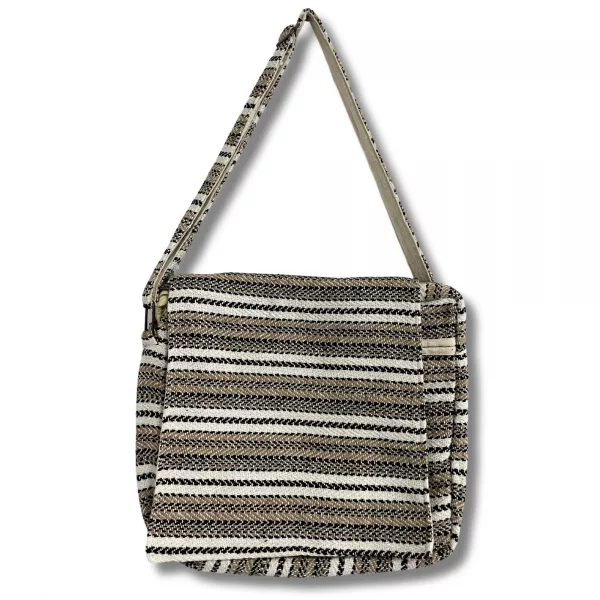 Soft Banjar Laptop Bag - Soft Cream & Grey - Image 2