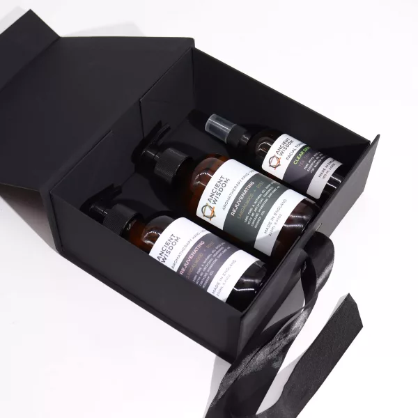 Flat Pack Gift Box - Medium Square (20x18.2x8cm) - Black - Image 4