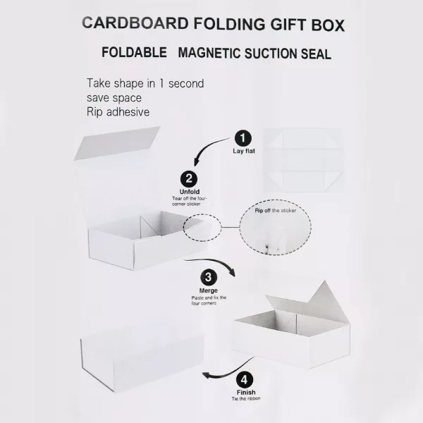 Flat Pack Gift Box - Extra Large  (33x25x12cm) - Black - Image 3
